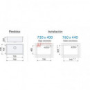 Fregadero Acero Inox Serie Berlín 72x40 Cm