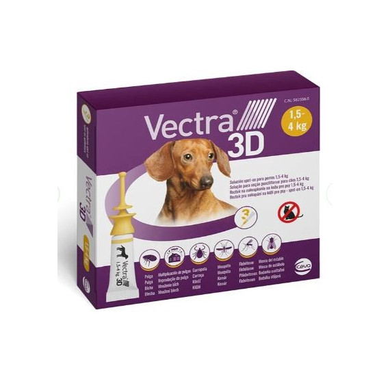 Vectra 3D Perro 1.5-4 Kg Ud  CEVA