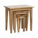 Set 3 Mesas Madera Natural  PÉREZ ÁVILA