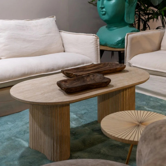 Mesa Centro Beige Piedra  PÉREZ ÁVILA