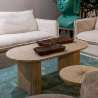 Mesa Centro Beige Piedra  PÉREZ ÁVILA