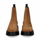 Botin Logo Lateral ante Cuero  LOVE MOSCHINO