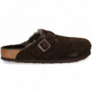 Zueco Pelo Interior ante Moca  BIRKENSTOCK