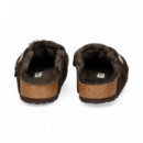 Zueco Pelo Interior ante Moca  BIRKENSTOCK