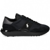 Talon Plata Deportivo Ante+nylon Negro  POLO RALPH LAUREN