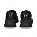 DEPORTIVO PIEL+MALLA ORO+NEGRO