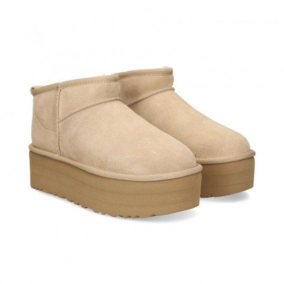 Botin Corto Plataforma ante Beige  UGG