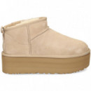 Botin Corto Plataforma ante Beige  UGG