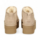 Botin Corto Plataforma ante Beige  UGG