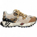 Deportivo Leopardo+lentejuelas Beige  EXE