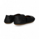 Bailarina Elastico Piel Negro  CAMPER