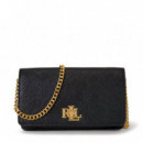 Bolso Cruzado de Piel con Textura  RALPH LAUREN BAGS