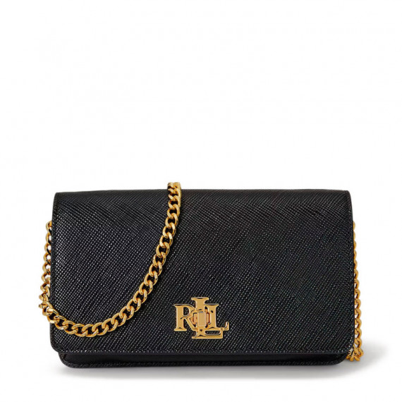 Bolso Cruzado de Piel con Textura  RALPH LAUREN BAGS