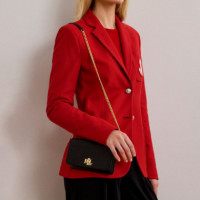 Bolso Cruzado de Piel con Textura  RALPH LAUREN BAGS