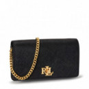 Bolso Cruzado de Piel con Textura  RALPH LAUREN BAGS