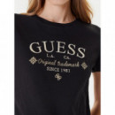 Camiseta con Logotipo Corte Regular de GUESS