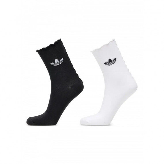 ADIDAS ORIGINALS - Ruffle Sock 2P - White/black - JD5623/WHITE/BLACK