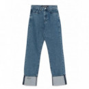 KARL LAGERFELD - Cuffed Straight Denim Pants - D31 - A3W10017/D31