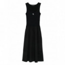 KARL LAGERFELD - Ikon Fabric Mix Knit Dress - 999 - A3W13037/999
