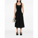 KARL LAGERFELD - Ikon Fabric Mix Knit Dress - 999 - A3W13037/999