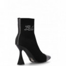 KARL LAGERFELD - Debut Ii Mix Knit Ankle Boot - K00 - KL32062/K00