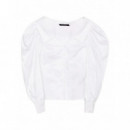 KARL LAGERFELD - Off Shoulder Poplin Shirt - 100 - A3W11042/100
