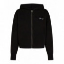 KARL LAGERFELD - Hem Signature Zip Up Hoodie - 999 - A3W20067/999