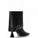 KARL LAGERFELD - Debut Ii Fold Down MIDI Boot - 000 - KL32043/000