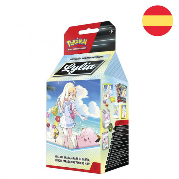 Caja de Torneo Premium Lylia Juntos de aventuras Pokemon Español