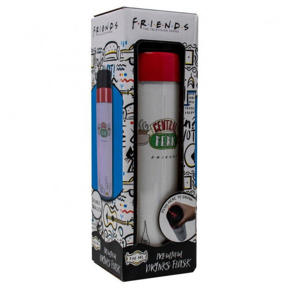 Botella Termo Friends Central Perk con Boton  BLUE SKY STUDIOS