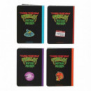 Pack de 4 Cuaderno Tortugas Ninja A6 80 Paginas Cubierta Blanda  BLUE SKY STUDIOS