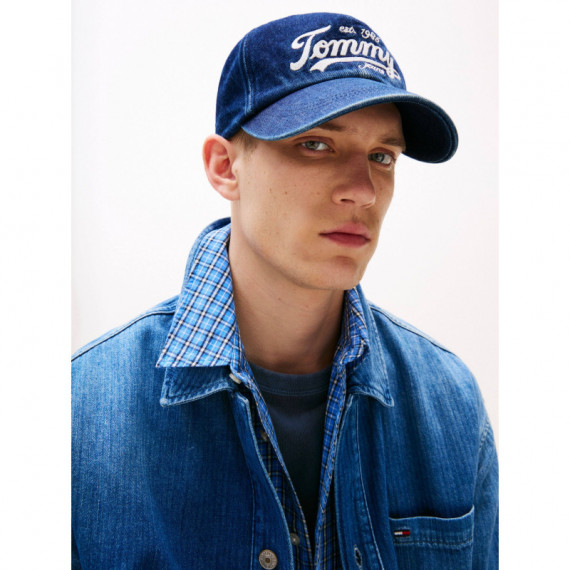 Tjm Archive Script Denim Cap Light Denim  TOMMY HILFIGER