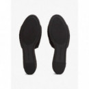 Th Rope Wedge Sandal Black  TOMMY HILFIGER