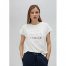 Camisetas Mujer Camiseta LOLA CASADEMUNT Amore Blanco