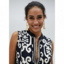 Vestidos Vestido LOLA CASADEMUNT Kurta Bicolor con Volantes