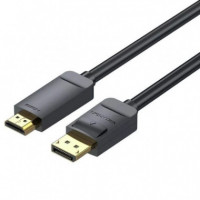 Cable Conversor VENTION Display Port M - HDMI 1.4 4K 1M Black