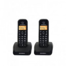 MOTOROLA Telefono Inalambrico Duo S1202 Negro Manos Libre/id LLAMADAS/50 Agenda