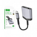 HOCO Adaptador Tipo C/m a Tipo C/h+jack 3.5/H LS39 15CMS