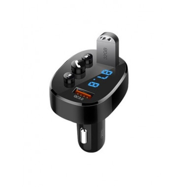 XO Transmisor Fm BLUETOOTH para Coche con 2X USB Carga y MP3 18W XO-BCC03