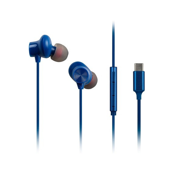 PANASONIC Auricular Estereo con Microfono y Cable Conector Tipo C  RP-TCM225 Azul