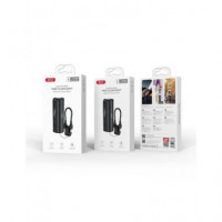 XO Bateria Externa Portatil 5000mAh Negra Con Mini Linterna, Cable Tipo C XO-PR281