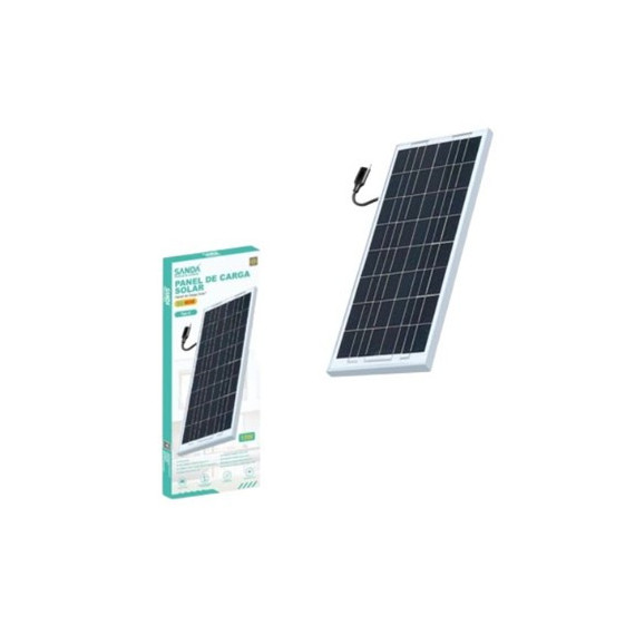 SANDA Panel de Carga Solar SD-6058 15W con Cable Tipo C 5V 3.15A