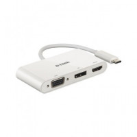 D-link 3 en 1 Hub Tipo C/m a Vga/dp/hdmi DUB-V310  DLINK