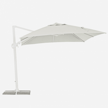 Sombrilla de Jardín Sandua 3X3 Metros- Color Blanco- Parasol Exterior- Terrazza®- Ajustable, Base Incluida  TERRAZZA COLLECTION