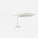 Sombrilla de Jardín Sandua 3X3 Metros- Color Blanco- Parasol Exterior- Terrazza®- Ajustable, Base Incluida  TERRAZZA COLLECTION