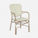 Silla de Jardín Apilable Selene- Estampado con Colores Neutros- Terrazza® -exterior  TERRAZZA COLLECTION