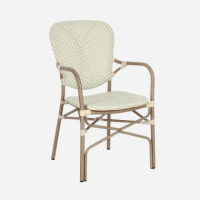 Silla de Jardín Apilable Selene- Estampado con Colores Neutros- Terrazza® -exterior  TERRAZZA COLLECTION