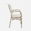 Silla de Jardín Apilable Selene- Estampado con Colores Neutros- Terrazza® -exterior  TERRAZZA COLLECTION