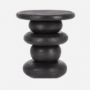 Mesa Auxiliar Redonda Geoforma- 40 Cm ø- Color Negro- Terrazza®- Interior y Exterior  TERRAZZA COLLECTION