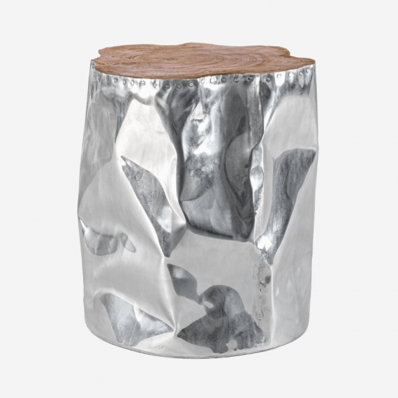 Mesa Auxiliar Redonda Cubik- 35 Cm ø- Tablero de Madera- Terrazza®- Interior y Exterior  TERRAZZA COLLECTION